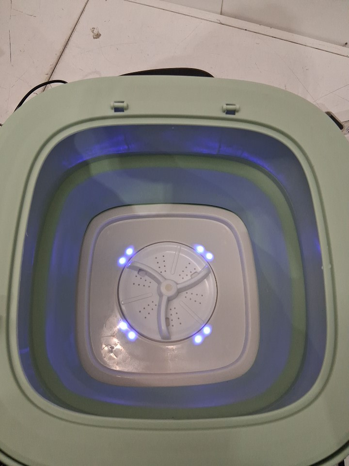 mini folding washing machine - 6.5L - green (model: x09) image 3