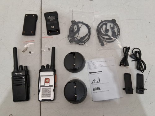 2pk pttalky rechargeable long range 2-way radio walkie talkie - black (model: fr1) image 3
