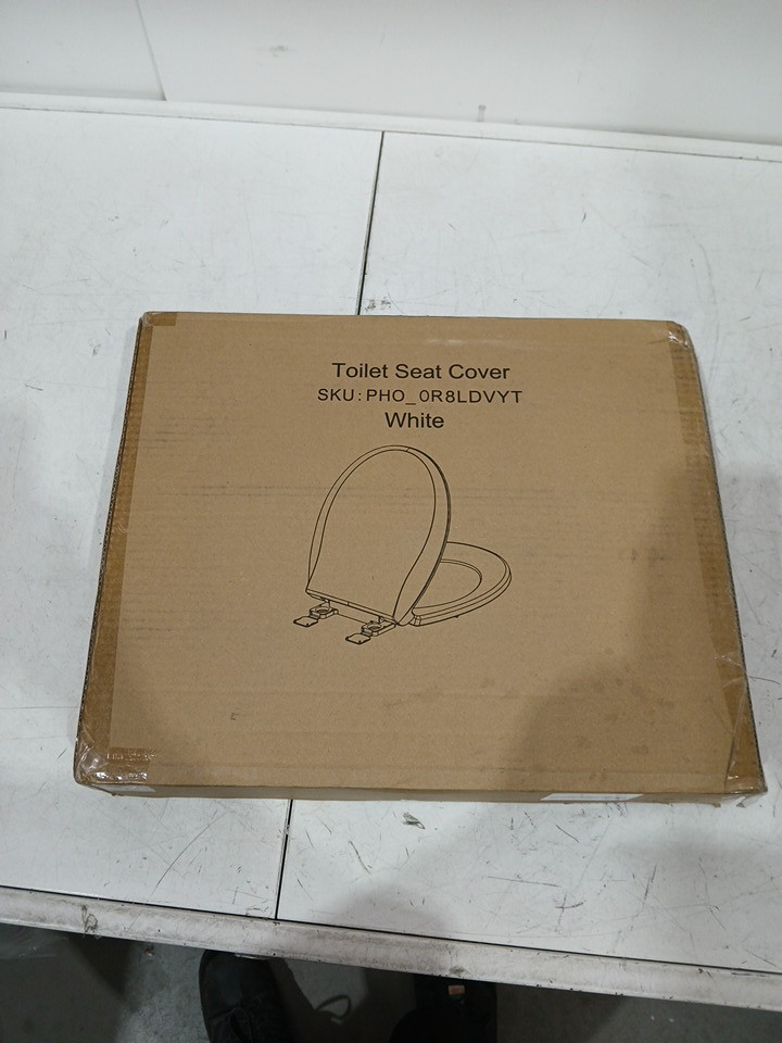 Garvee Round Toilet Seat with Slow Soft Close - 17" - white - (model: pho-0r8ldvyt) image 2