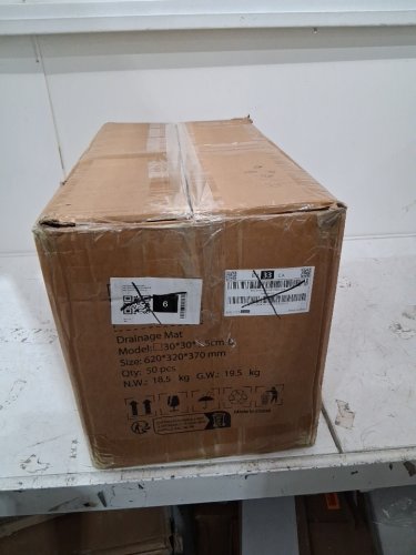 50PK MODULAR INTERLOCKING DRAINAGE MATS - 12" X 12" - BLACK (MODEL: 30*30*1.5CM-B) image 4