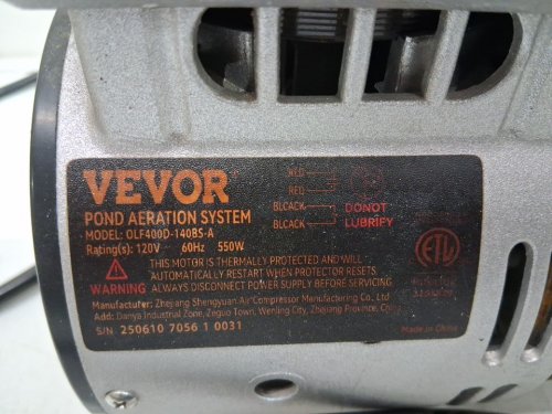 Pond Aeration Kit Compressor and Timer for Deep Water Lake/Pond - 550W 3/4HP - Silver/Black - (Model: OLF400D-140BS-A) image 5