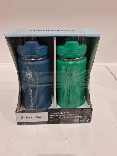 2PK ThermoFlask Stainless Steel Bottle - 16oz - green/blue (model:2880559) image 2