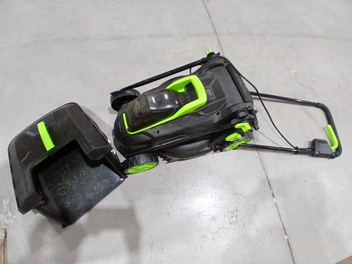 STEELITE Cordless Height Adjustable 5-Position electric Lawn Mower with 8GAL grass bag / BATTERY & charger - 13'' - GREEN/BLACK (model: ‎DG500 ) image 3