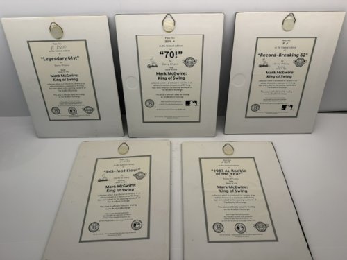 5PC SET COLLECTIBLE MARK MCGWIRE PLATE HOMERUN SET LIMITED EDITION image 11