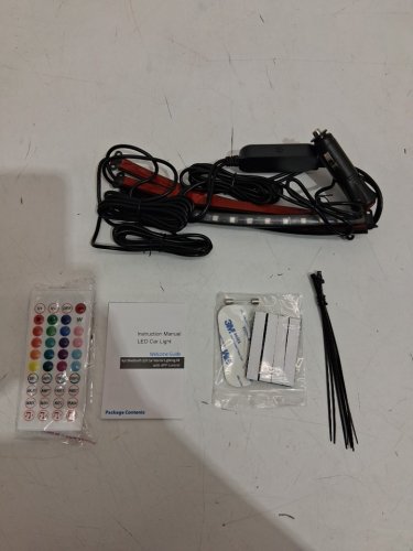 4pc uniwit LED Strip Light for vehicle - DC 12V, Interior/Underdash Lighting Kit with Car Charger image 3