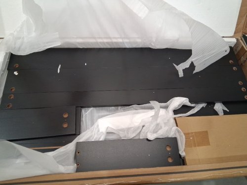 wall mounted bathroom vanity cabinet with 2 drawers *cabinet only* - 36" x 18" x 17" - black - (model: nfn154bk) image 7