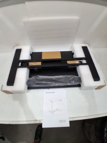 FLEXISPOT Adjustable Overbed Bedside Table with Wheels - 31.5" x 17.7" x 26" - 41.7" - BLACK (Model: H7b-3218) image 3