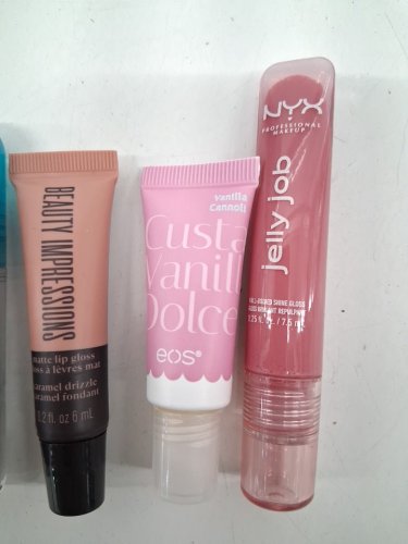 4 assorted lip products - assorted brands, sizes and colours - nyx / beauty impressions / eos image 4