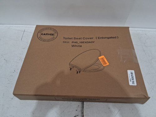 Garvee Soft Close Hinge Non-Slip Elongated Toilet Seat - 18.2" - white (model: ph0-16exda3y) image 2