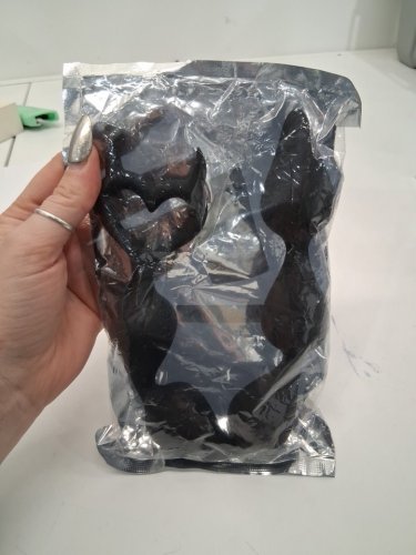 ADULTS big silicone anal beads flexible butt plug - 12" - black image 3