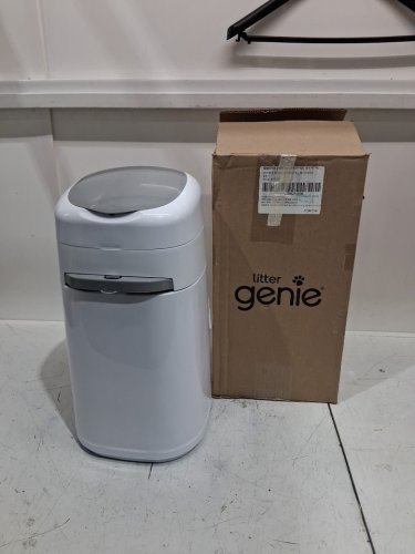 LITTER GENIE PAIL STYLE CAT LITTER WASTE DISPOSAL SYSTEM - WHITE/GREY (MODEL: 00666594210890) image 2
