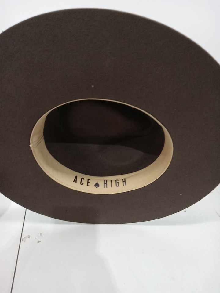 Ace High Hat Bar Shapeable Flat Brimmed Cowboy Hat - OSFM - Brown image 3