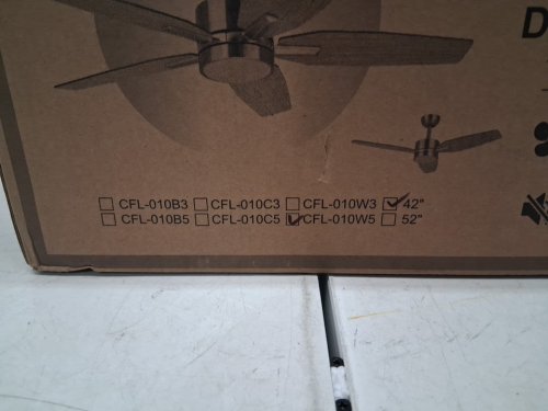 fans flush mount ceiling fan with remote control - 42" - white (model: cfl-010w5) image 3