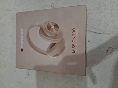 MONSTER MISSION 200 BLUETOOTH HEADPHONES - ON EAR HEADPHONES WITH IMMERSIVE BASS, CRYSTAL CLEAR CALLING - 40H PLAYTIME - WIRELESS HEADSET FOR TRAVEL/WORK - biege image 2