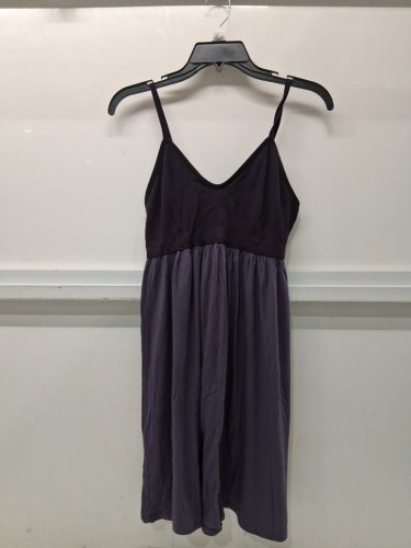 women's gilligan O'Malley Cotton Sleep Dress -  medium - black/grey image 3