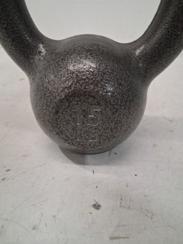 CAP barbell cast iron kettlebell weight - 15lbs - silver image 4