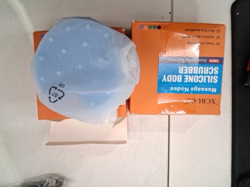 2 Silicone Body Scrubber Massage Nodes Shower Exfoliator - BLUE image 2