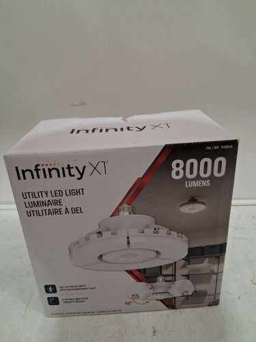 Infinity X1 3-PANEL Garage Utility LED light - 8000 Lumens - WHITE (MODEL: 1938040) image 2