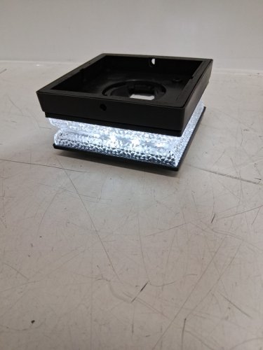 4PK FIONSUN Solar Powered Flame Fence Post Lights - fits 4" x 4" - black image 4