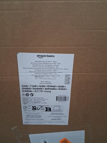 AMAZONBASICS ADJUSTABLE DOG CAR BACKSEAT BARRIER - 16" - BLACK image 3