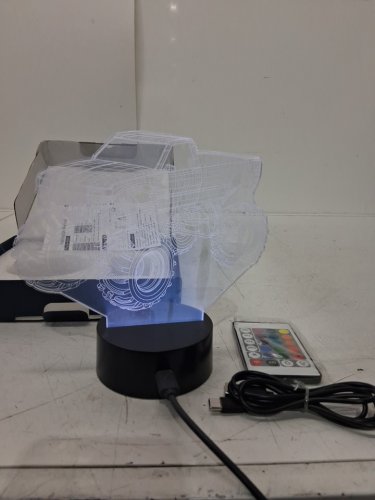 3d lamp acrylic night light with 16 led colors - monster truck image 3