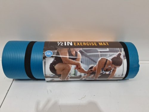 CAP Barbell High Density Exercise Yoga Mat with Strap  - 71" x 24" x 1/2" - dark blue (Model: MTIS-6523-12TL) image 3