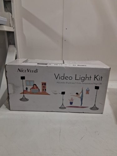 2PK NICEVEEDI LED VIDEO PHOTOGRAPHY LIGHTING KIT WITH TRIPOD STANDS - 2800K-6500K - BLACK (MODEL: NV-L12) image 2
