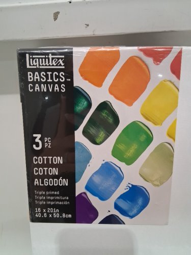 3pk Liquitex Basic Canvas - 16" x 20" - White image 3