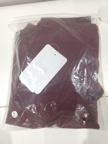 2PC pafsilipon active wear LEGGINGS & LONG SLEEVE ribbed top - large - maroon image 2