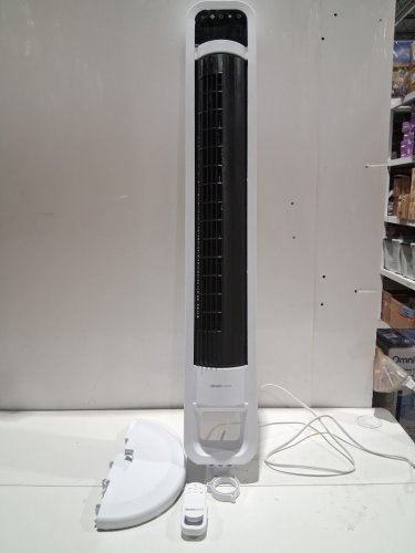 omnibreeze premium 38" Rotating tower fan with wifi CONTROL, 5-SPEEDS & REMOTE - white/BLACK (model: 5333021/dc2313r-g) image 3