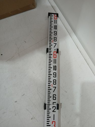 Aluminum Grade Telescopic Measuring Rod with Bubble Level & Carrying Bag - 16FT - WHITE/BLACK (MODEL: 16FT4J8) image 4