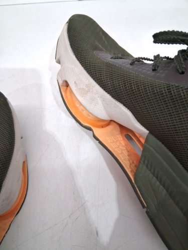 mens nike air zoom running/training sneakers - 8 - green/orange/white image 5