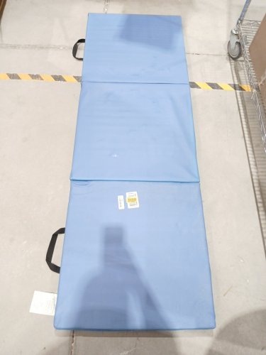 3-Panel Folding Gymnastics Mat - 6FT - Blue image 3