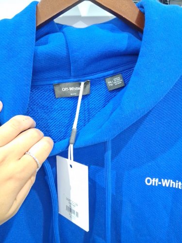 MEN'S OFF-WHITE SKATER HOODIE - XXL - BLUE (MODEL: 1993544) image 4