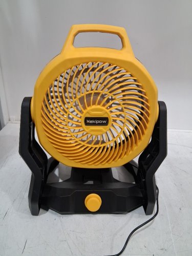 mekipow jobsite fan - compatible with milwaukee 18v battery - yellow/black (model: mkp251001) image 3