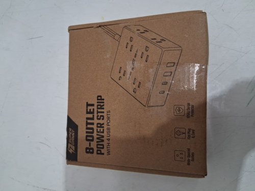 SUPER DANNY USB 8-OUTLET POWER STRIP - 110 V-240 V, 1250W/10A, USB 5 V/2.4A - WHITE (MODEL: SDCP04) image 2
