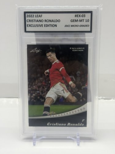 JDCC GRADED GEM MINT 10 2023 LEAF CRISTIANO RONALDO EXCLUSIVE EDITION #EX-03 image 3