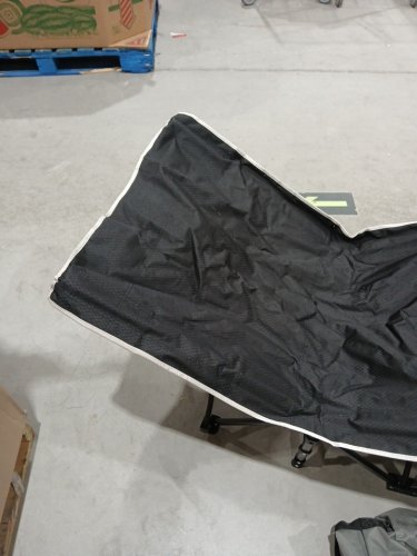 Overmont Folding Camping Cot with Carry Bag - 28" x 75" x 21" 550LBS MAX - BLACK image 4