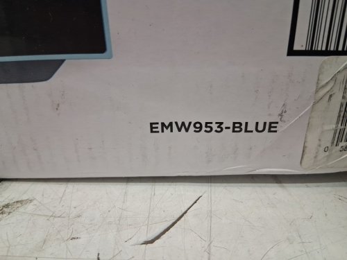 FRIGIDAIRE COUNTERTOP MICROWAVE OVEN - 120V - 11.7A - 0.9 CUBIC FEET - BLACK/BLUE (MODEL: EMW953-BLUE) image 3