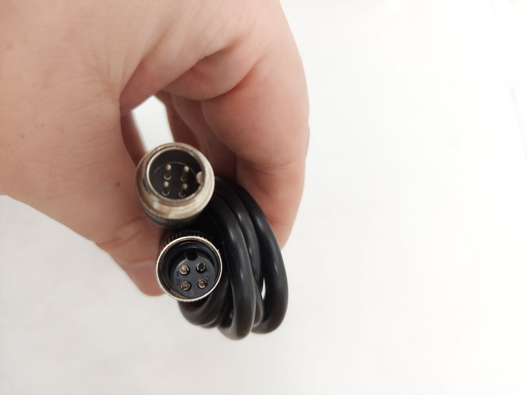 M12 4-Pin Aviation Plug Video Extension Cable for CCD Reversing Camera Camper Trailer - 3M -BLACK image 4