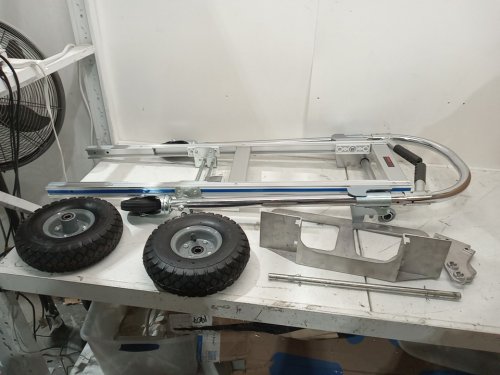 2-IN-1 heavy duty Aluminum Hand Truck and dolly with rubber wheels - 550/800LBS capacity - aluminum alloy / carbon steel (model: FHT250A) image 3