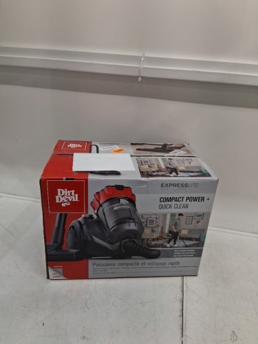 DIRT DEVIL EXPRESS LITE COMPACT BAGLESS CANISTER VACUUM CLEANER - RED/BLACK (MODEL: SD40190) image 2