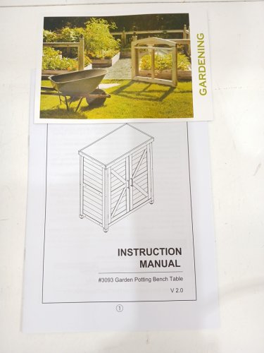 garden potting bench table - 36" x 31.5" x 17" - Grey (Model: 3093) image 7