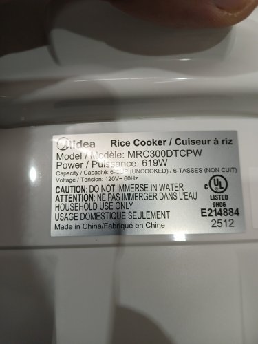 MIDEA LOW SUGAR FUNCTION RICE COOKER WITH STAINLESS STEEL STEAMER - 6 CUP - WHITE (MODEL: 1993090) image 10