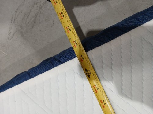 FOLDABLE TRI FOLD GEL MEMORY FOAM mattress with washable cover - twin - 73.5"X37.5" - white/blue image 3