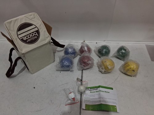 GOSPORTS 90MM BACKYARD BOCCE BALL SET WITH 8 RESIN BOCCE BALLS PALLINO BALL CARRYING CASE AND MEASURING TAPE (MODEL: BOCCE-90-01) image 3