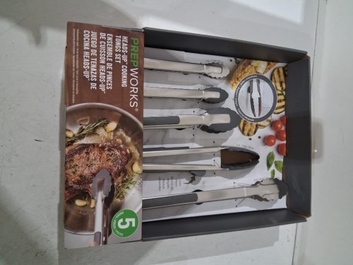 5pc Progressive Prepworks dishwasher safe Tong Set - (MODEL:1901786) image 2