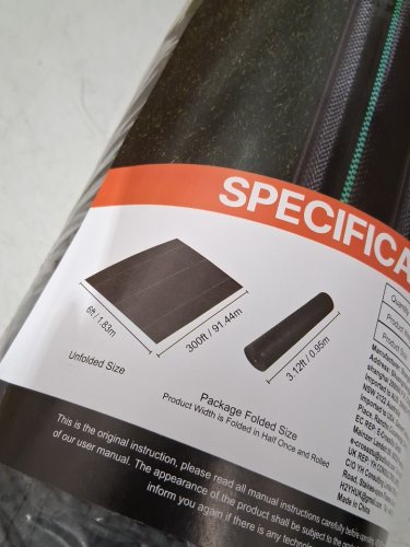 HEAVY DUTY PREMIUM FABRIC WEED PLANT BARRIER - 6FT X 300FT - BLACK (MODEL: 6*300FT70) image 5