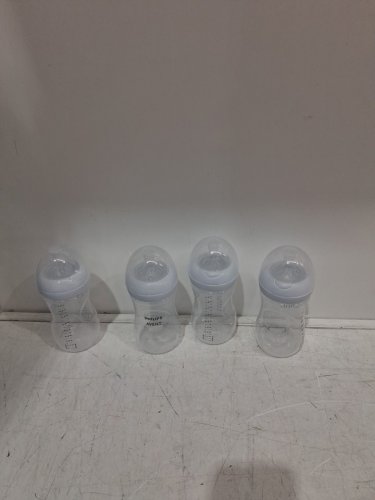 4PK PHILIPS Avent Natural Baby Bottles with Natural Response Nipples - Medium Flow, Flow 3 -  9OZ - CLEAR image 3