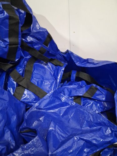 5pk clearspace heavy duty multi use anti rip storage bags - 23 gallons each - blue image 4